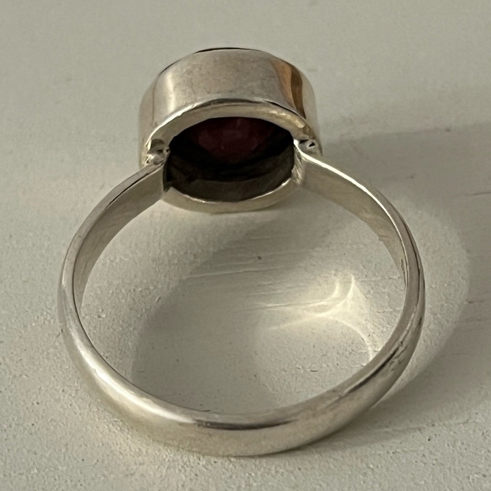 Solid 925 Sterling Silver Ruby Gemstone Ring Size… - image 6